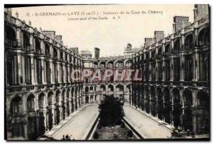 Old Postcard St Germain En Laye Interior Of The Court Of Chateau