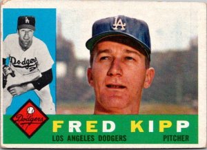 1960 Topps Baseball Card Fred Kipp Los Angeles Dodgerss sk10555