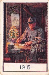 B2325 Illustration Wiener Kunst Music 1918 artist signed front/back scan