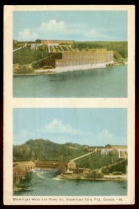 h442 - SHAWINIGAN FALLS Quebec Postcard 1930s Water & Power Plant