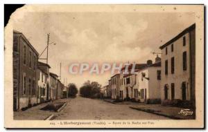 Old Postcard L & # 39Herbergement Road Roche Sur Yon