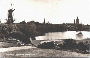 Netherlands Gorinchem Plantsoen Paardenwater Vintage RPPC 09.02