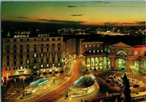 Aerial View Postcard Hotel Aquila and Reale Genova, Italy