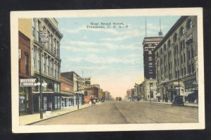 TEXARKANA ARKANSAS TEXAS DOWNTOWN BROAD STREET SCENE VINTAGE POSTCARD