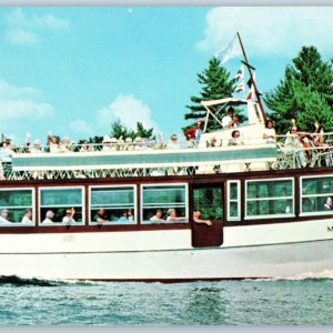 c1970s Lake Sunapee, NH Motor Vessel Mt. Sunapee II Ship Boat Oversized PC 3S