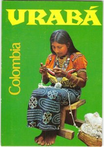 URABA Antioquia Colombia India Cuna Woman South America 4x6 Vintage Postcard