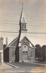Claremont New Hampshire~Universalist Church~Sign in Front~Round Window~'...