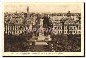 Postcard Old Strasbourg University to Place de la Republique