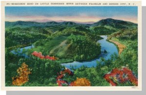 Franklin/Bryson City, North Carolina/NC Postcard, Horseshoe Bend, Near Mint!