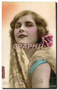 Postcard Bonne Fete Old Woman