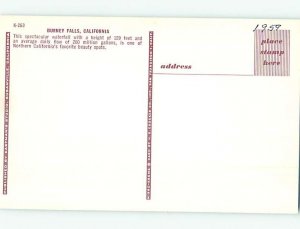 Chrome WATERFALL SCENE Burney Falls - Near Redding California CA AG3771@