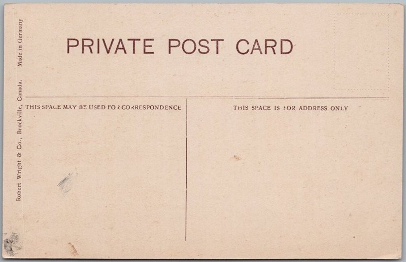 Brockville Public Library Canada Postcard Early 1900s Robert Wright H82