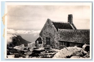 c1940's Restaurant On Table Mountain Cape Town P.E. Africa RPPC Photo Postcard