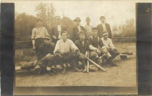 RPPC The Ramblers Baseball Team 1907-1920's Postcard of an Earlier Photo