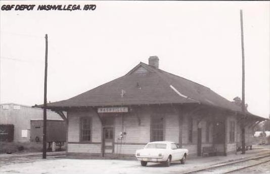 Georgia Nashville G &  F Railroad Depot Real Photo RPPC