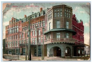 Natchez Mississippi Postcard Natchez Hotel Exterior View c1907 Vintage Antique