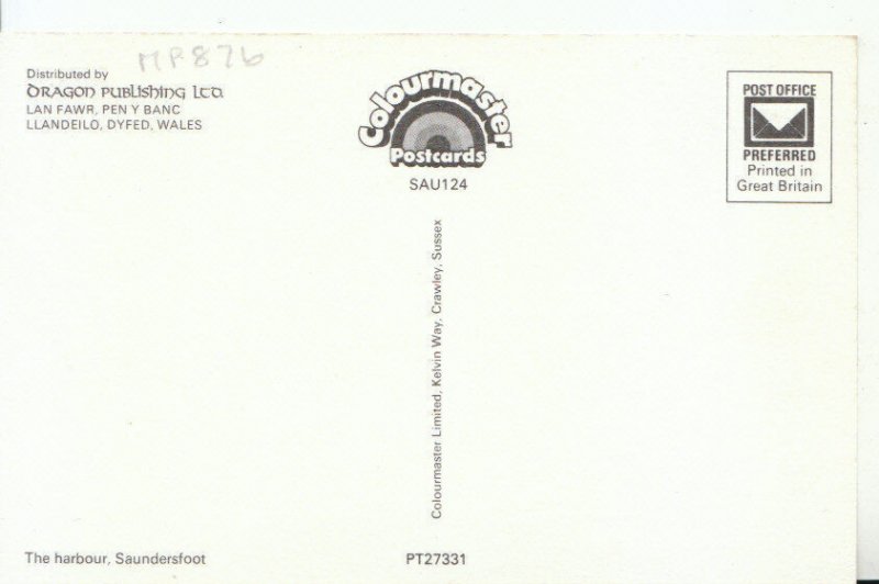 Wales Postcard - The Harbour - Saundersfoot - Pembrokeshire - Ref 18982A