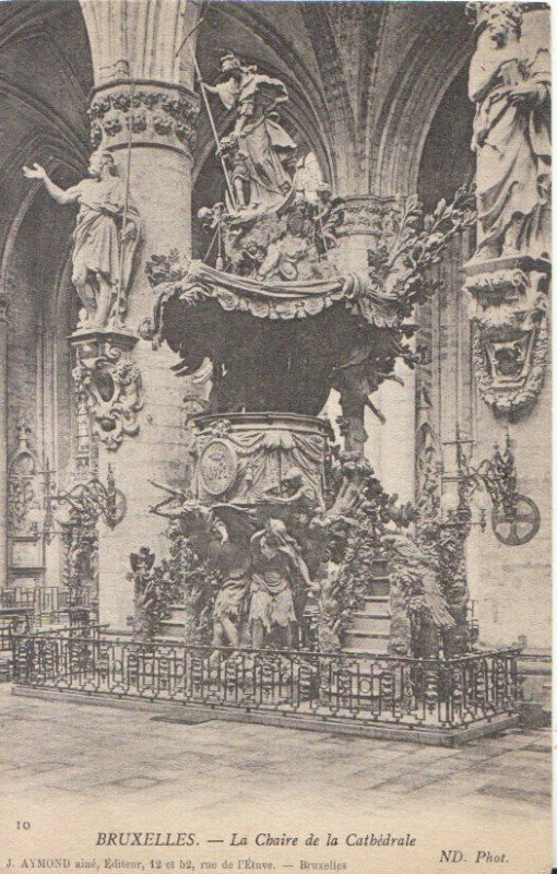 Belgium Postcard - Bruxelles - La Chaire De La Cathedrale - Ref TZ5679