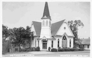 Methodist Church Mountain Home Arkansas 1950s RPPC Real Photo postcard