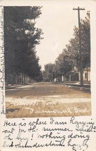 E44/ Fairmount Indiana In Real Photo RPPC Postcard 1907 walnut Street Homes