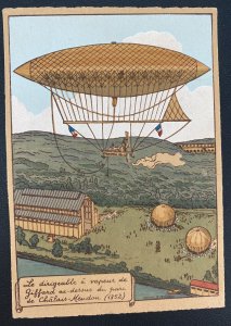 Mint France Picture Postcard Steam Dirigible Gifford At Chalais Meudon 1852