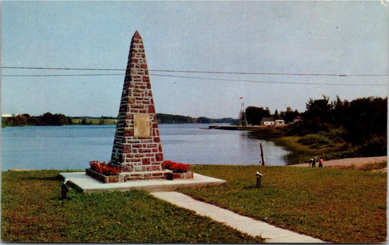 Postcard Ontario Montreal River Elk Lake Cenotaph Honoring WWI Soldiers 1960 K77