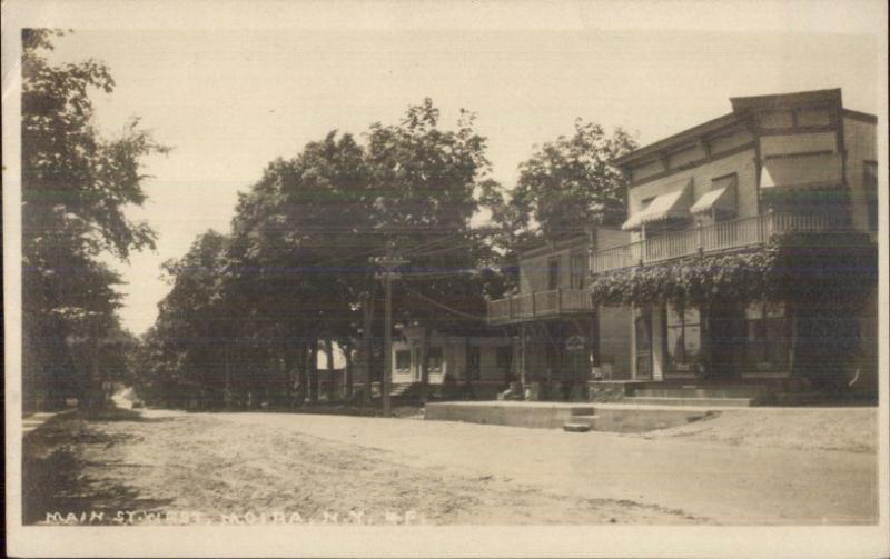 Moira NY Main St. West c1910 Real Photo Postcard