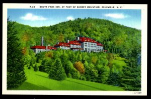 North Carolina ASHEVILLE Grove Park Inn at foot of Sunset Mountain - Linen