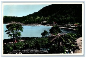 c1930's View of The Lake Furnas San Miguel Azores Portugal RPPC Photo Postcard