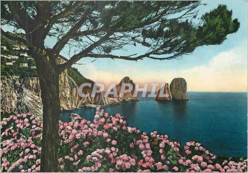 Modern Postcard the Crags Capri Faraglioni