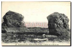 Old Postcard Holy Cross of Life Rocks of the Cote de Sion