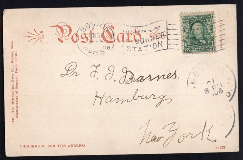 Massachusetts BOSTON State House - pm1906 Und/B