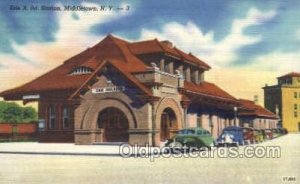 Erie RR Station, Middletown, NY, New York, USA Train Railroad Station Depot U...