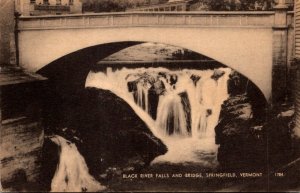 Vermont Springfield Black River Falls and Bridge
