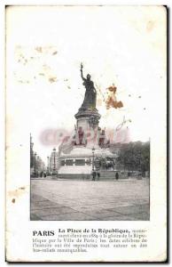 Postcard Old Paris Square republic