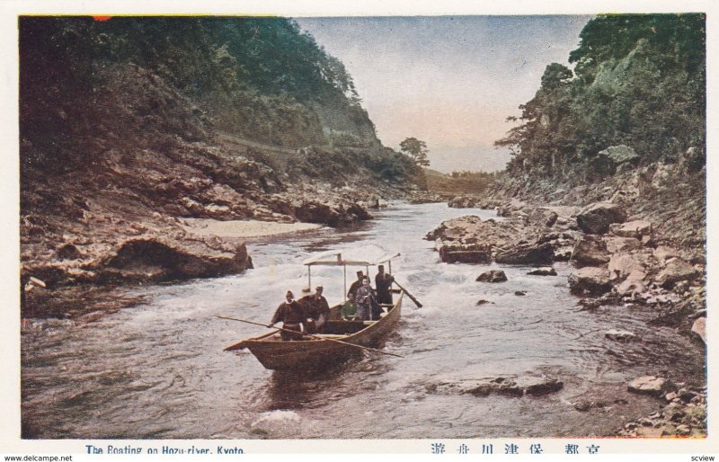 Boating on Hozu-riyer , KYOTO , Japan , 1910-30s