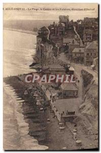 Old Postcard Ault Onival The Beach Casino and Cliffs direction & # 39Ornival