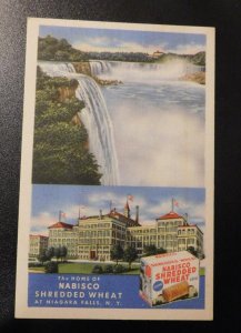 Mint USA Advertising Postcard Niagara Falls NY Home of Nabisco Shredded Wheat