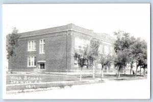 Ipswich South Dakota SD Postcard RPPC Photo High School Building c1950's Vintage