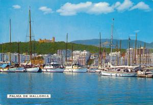 Harbor at Palma De Mallorca, Spain - 1973 USS John F Kennedy Ship Cancel