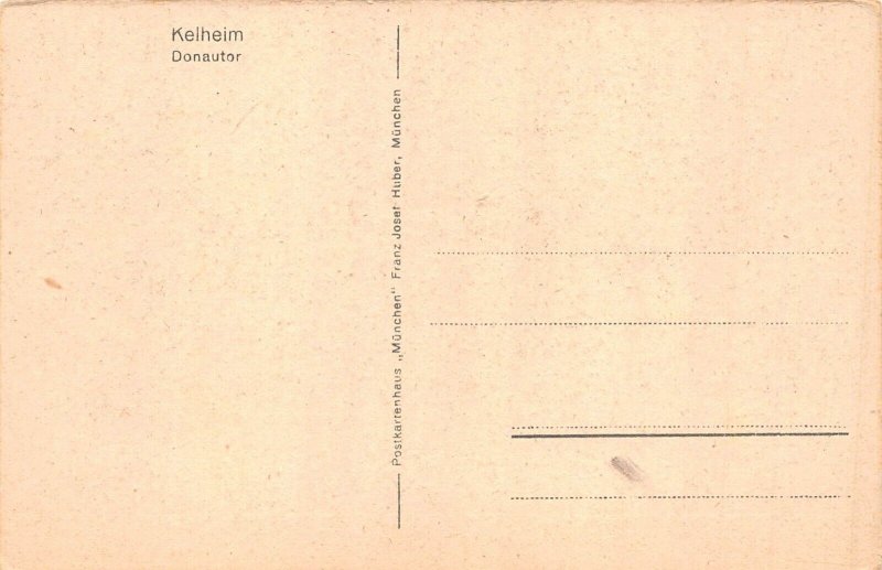 L206 Germany Kelheim donautor bridge vintage postcard