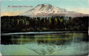 Mt Adams Trout Lake Reflection Divided Back Unposted Vintage  Nh Postcard