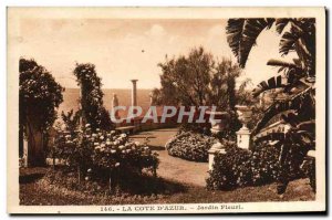 Old Postcard La Cote D & # 39Azur Jardin Fleuri