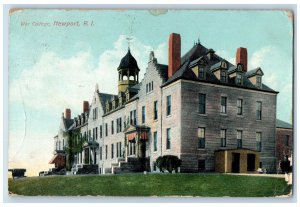 1907 War College Exterior Scene Newport Rhode Island RI Posted Vintage Postcard