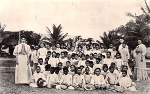 Down Memory Lane, Teacher and Students Guam Postcard