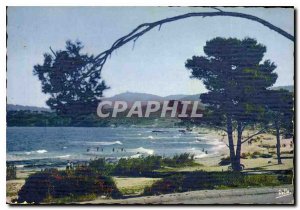 Old Postcard La Cote des Maures Bormes les Mimosas Var Beach of Faviere two