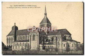 Old Postcard Saint Benoit sur Loire Loiret Basilica built south coast of XI i...