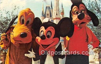 Mickey Mouse, Pluto, & Goofy Walt Disney World, FL, USA 1975 | Topics -  Disney - Disneyworld, Postcard