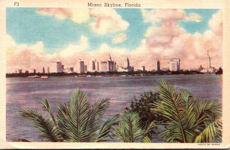 Florida Miami Skyline 1944