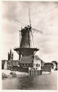 Netherlands Delft Molen de Roos Vintage RPPC 03.76